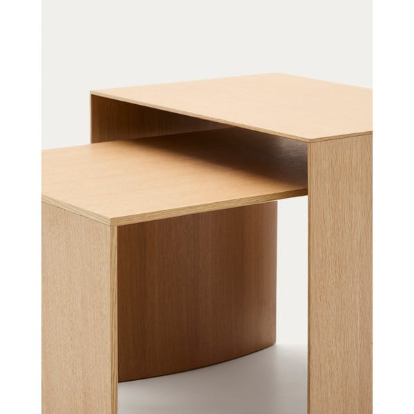 Odkladací stolík v dekore duba 40x55 cm Litto – Kave Home-image-1