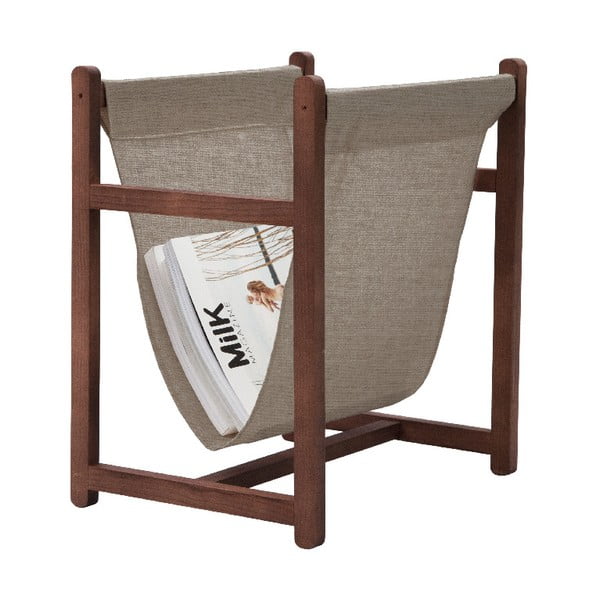 Odkladací stojan na časopisy Linen Warm Grey, šírka 40 cm