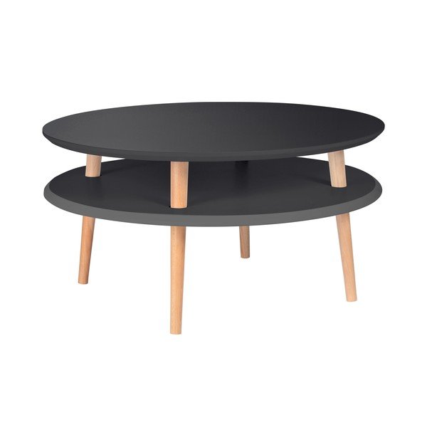 Grafitovosivý konferenčný stolík Ragaba UFO Low