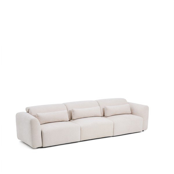 Béžová ženilková polohovacia/rozkladacia pohovka s leňoškou 335 cm Lares – Kave Home-image-3
