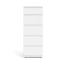 Biela vysoká komoda 40x107 cm Nova – Tvilum