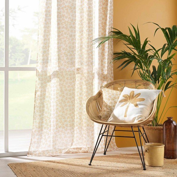 Žlto-biela voálová záclona 140x240 cm Maddy – douceur d'intérieur-image-3