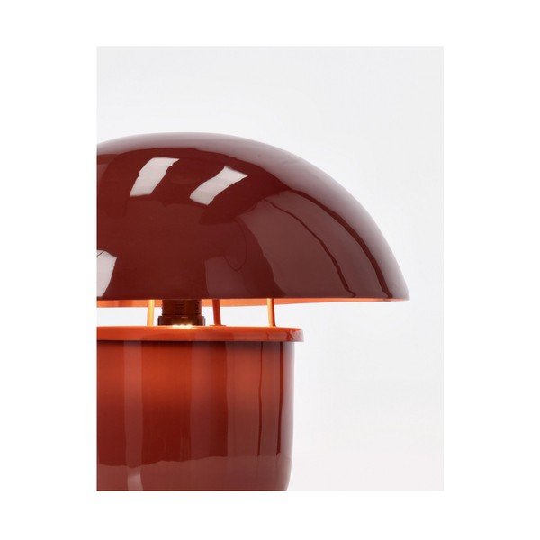Vínovočervená kovová stolová lampa s kovovým tienidlom (výška  27 cm) Koppel – Bizzotto-image-2
