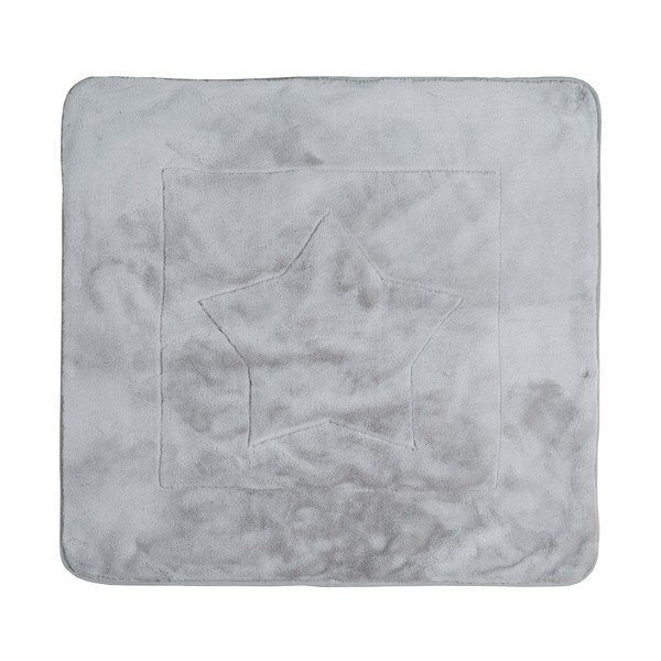 Ružová/sivá detská deka z mikroplyšu 80x80 cm Happy Patch – Roba-image-1
