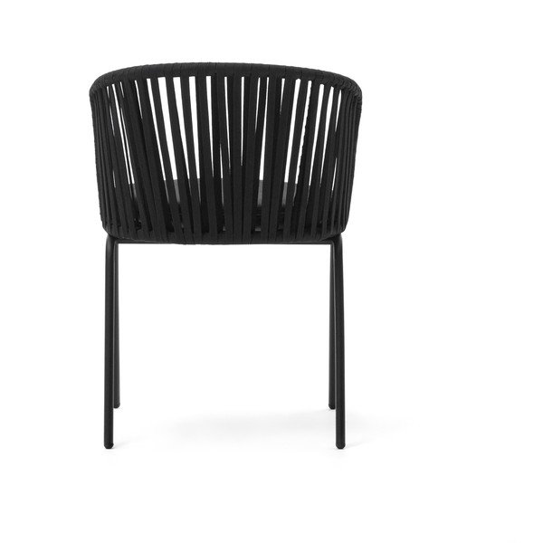 Čierna kovová záhradná stolička Saconca - Kave Home-image-2