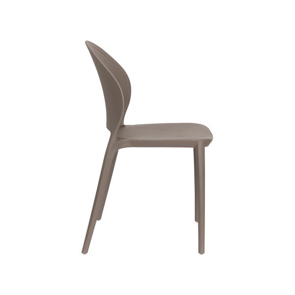 Hnedé plastové záhradné stoličky v súprave 4 ks Sjoerd – White Label-image-3