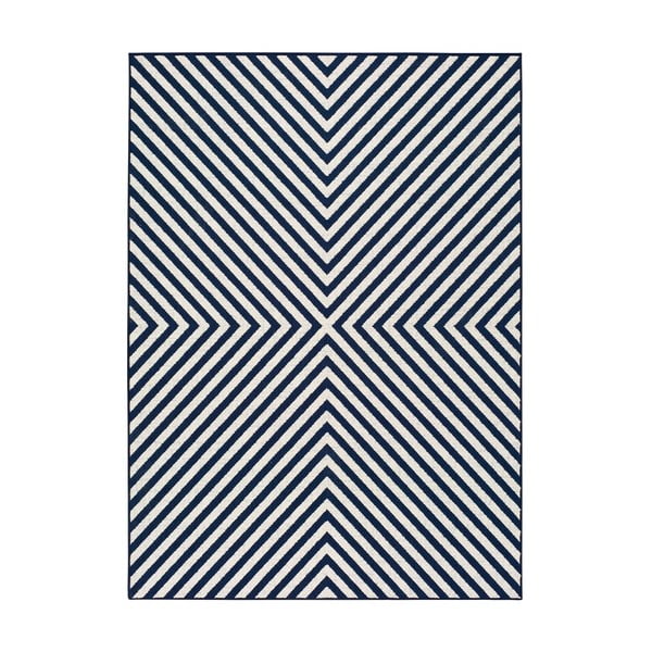 Modro-biely vonkajší koberec Universal Cannes Hypnotic, 160 x 230 cm