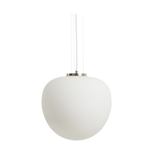 Biele závesné svietidlo so skleneným tienidlom ø 40 cm Ardali – Kave Home