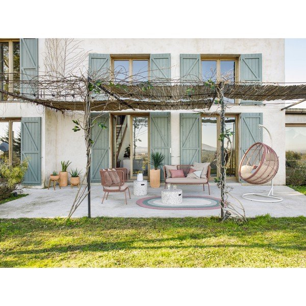 Terakotový kvetináč na drevenom stojane Kave Home Suba, výška 40 cm-image-3