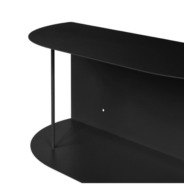 Čierna poschodová kovová polica 60 cm Lina – noo.ma-image-4