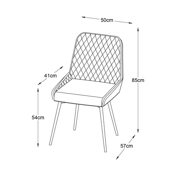 Modrá zamatová jedálenská stolička Milton – Unique Furniture-image-4