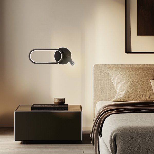 Čierne LED nástenné svietidlo Monet – Candellux Lighting-image-2