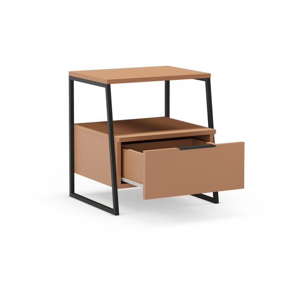 Nočný stolík v tehlovej farbe Velia – Marckeric-image-3