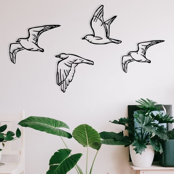 Kovové nástenné dekorácie v súprave 4 ks 100x24 cm Zevahir – Wallity-image-3