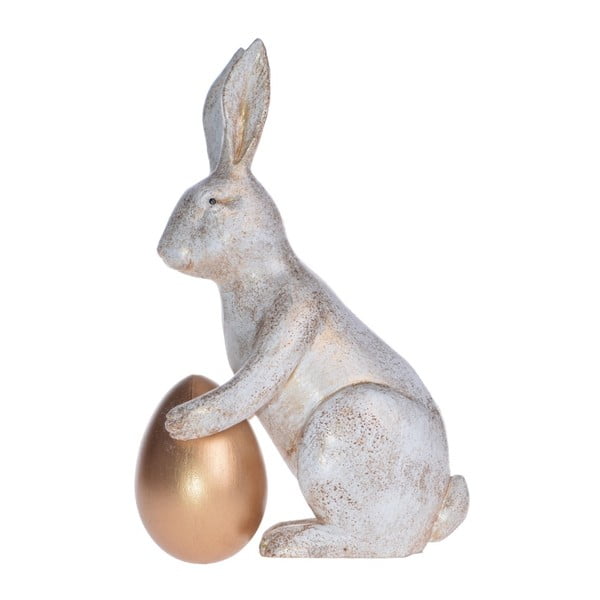 Dekoratívna soška s detailom v zlatej farbe Ewax Shiny Rabbit