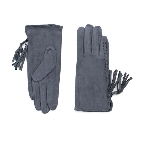 Sivé rukavice Tassel
