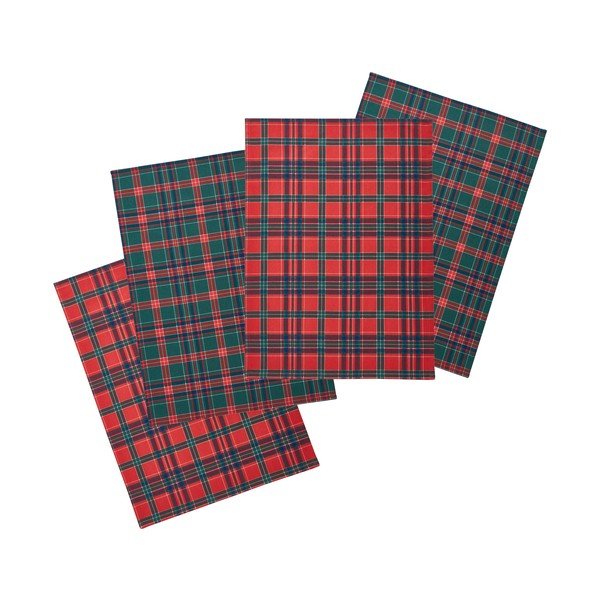 Bavlnené utierky v súprave 4 ks s vianočným motívom 70x50 cm Christmas Tartan Check – Catherine Lansfield