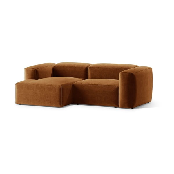 Rohová pohovka v tehlovej farbe (ľavý roh/s leňoškou) Bergamo – Cosmopolitan Design-image-2