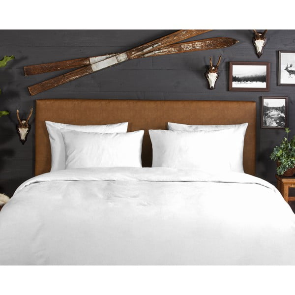 Biele flanelové predĺžené obliečky na dvojlôžko 240x220 cm – Good Morning-image-2