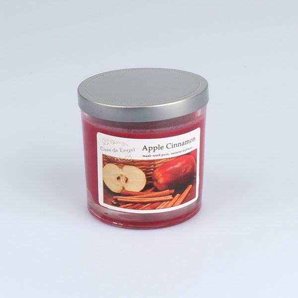 Vonná sviečka s vôňou jablka a škorica