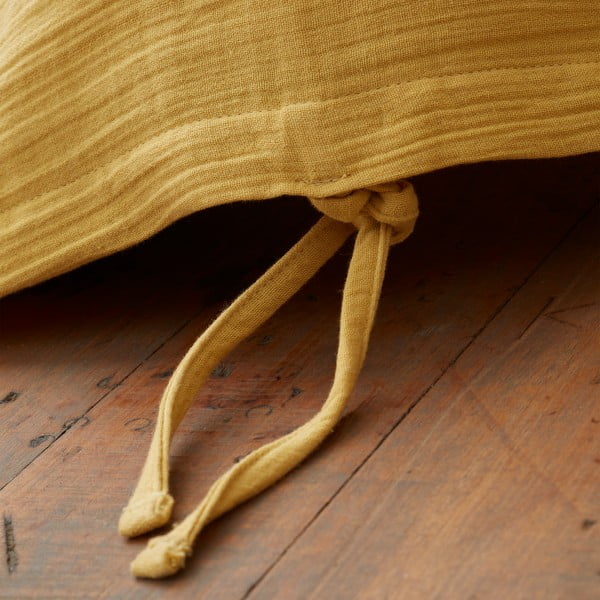 Žlté mušelínové obliečky na jednolôžko 135x200 cm Afra – Pineapple Elephant-image-3