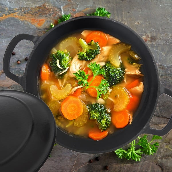 Liatinový hrniec s pokrievkou na indukciu 3,3 l LITINA SMALT – Orion-image-4