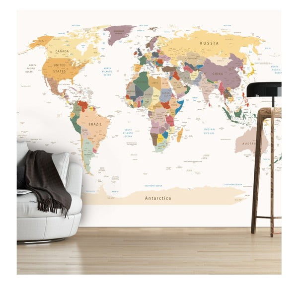 Veľkoformátová tapeta Artgeist World Map, 350 × 245 cm