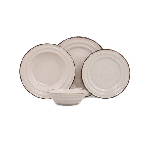 24-dielna súprava béžového porcelánového riadu Kütahya Porselen Basis-image-2