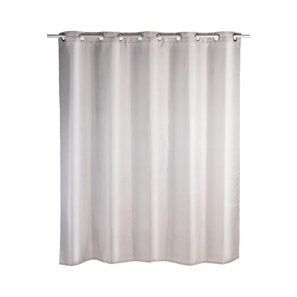 Sivobéžový sprchový záves Wenko Comfort Flex, 180 × 200 cm