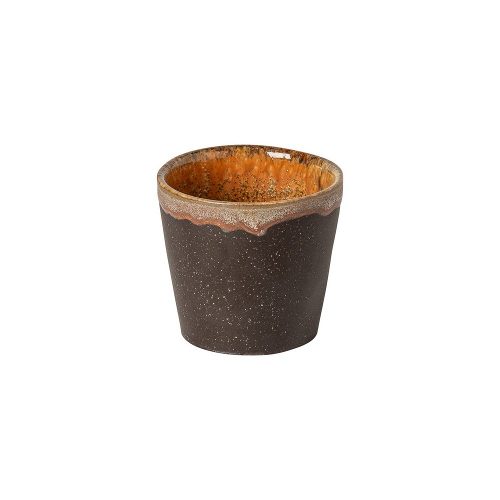 E-shop Tmavohnedá kameninová šálka na espresso 70 ml Poterie – Casafina