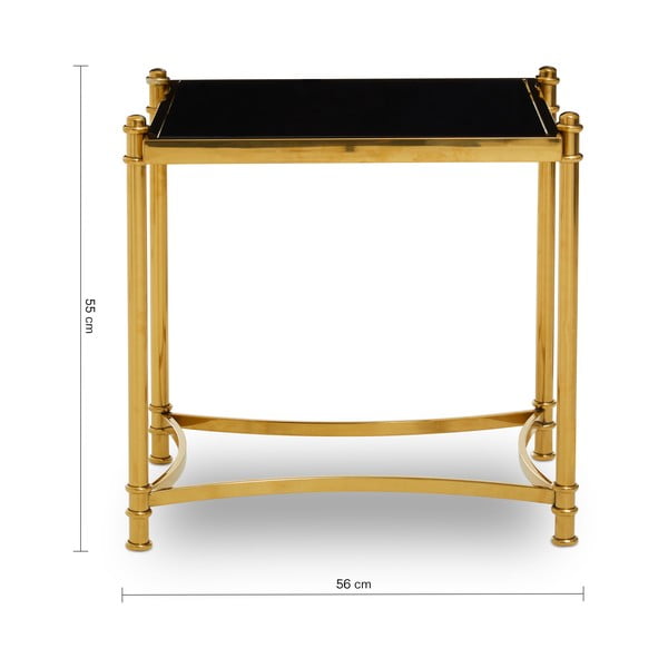 Odkladací stolík so sklenenou doskou 50x56 cm Ackley – Premier Housewares-image-1