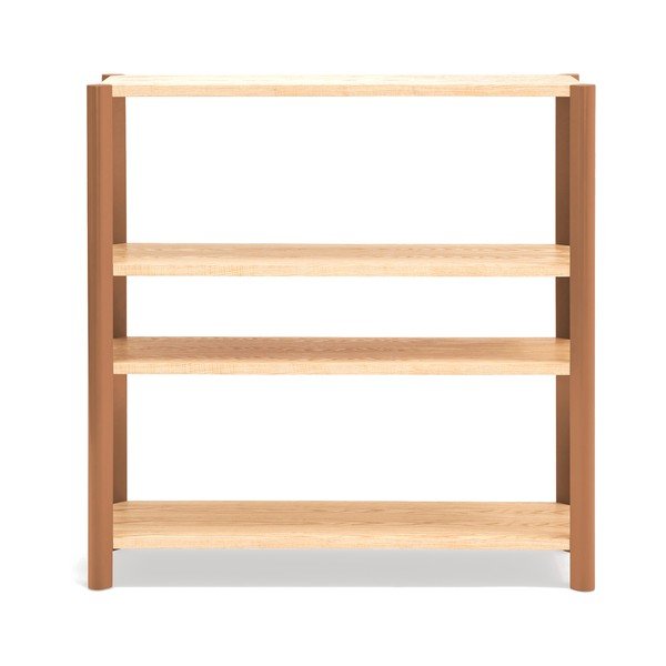 Regál v dekore duba v tehlovej farbe/v svetloprírodnej farbe 126x128x43 cm Bona – Teulat