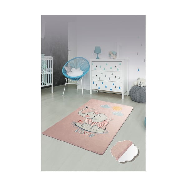 Detský protišmykový koberec Chilam Elephant, 100 x 160 cm-image-2