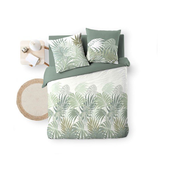 Zelené bavlnené obliečky na dvojlôžko/predĺžené 240x220 cm Nymea – douceur d'intérieur-image-4