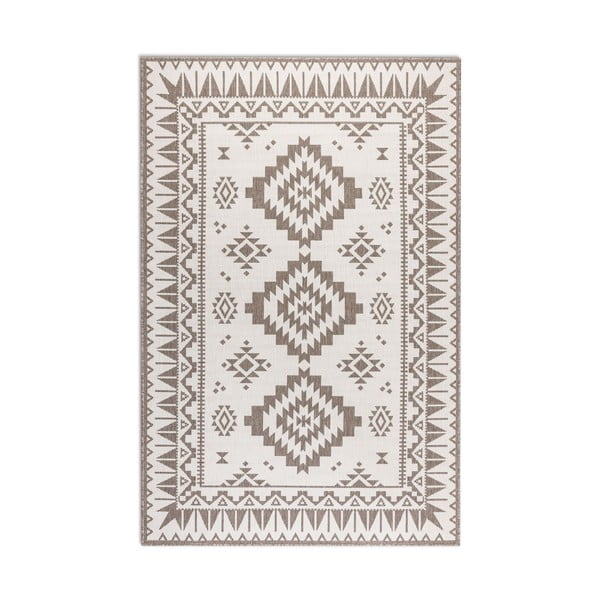 Krémovo-hnedý vonkajší koberec 80x150 cm Gemini – Elle Decoration