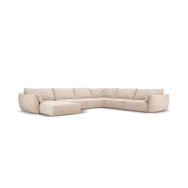 Béžová rohová pohovka (pravý roh) Vanda - Mazzini Sofas-image-2