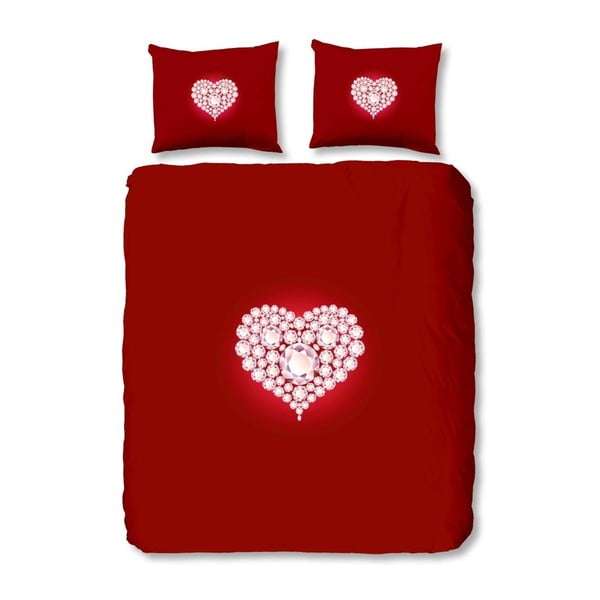 Obliečky Diamonds, 200x200 cm, červené