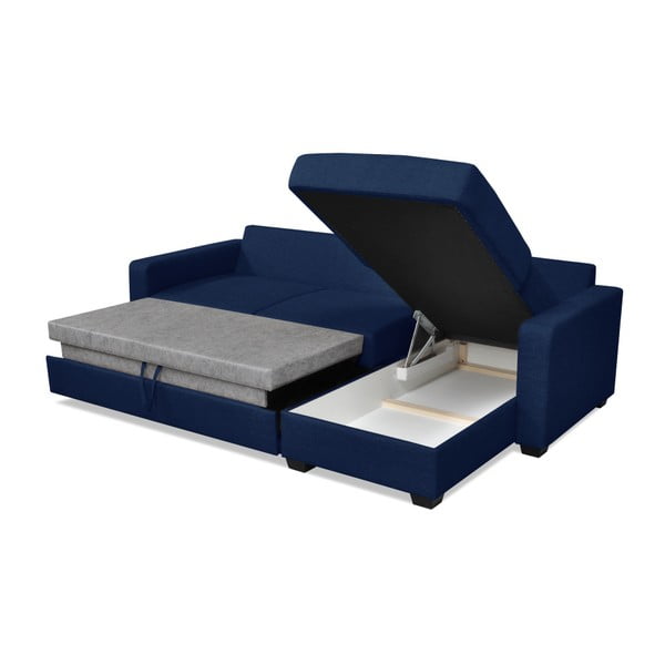 Modrá rozkladacia pohovka s leňoškou Cosmopolitan design Milano-image-3