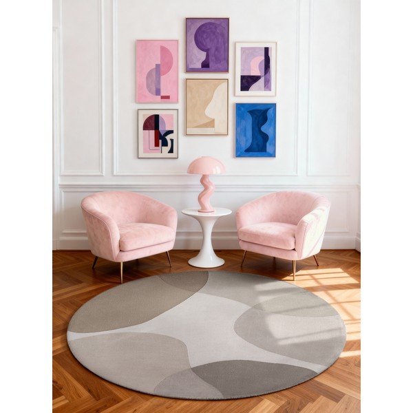 Béžový ručne tkaný vlnený okrúhly koberec ø 160 cm Hackney Clarissa – Ted Baker-image-1