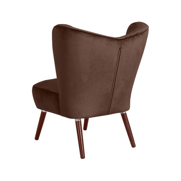 Tmavohnedé kreslo Max Winzer Sari Velvet-image-4