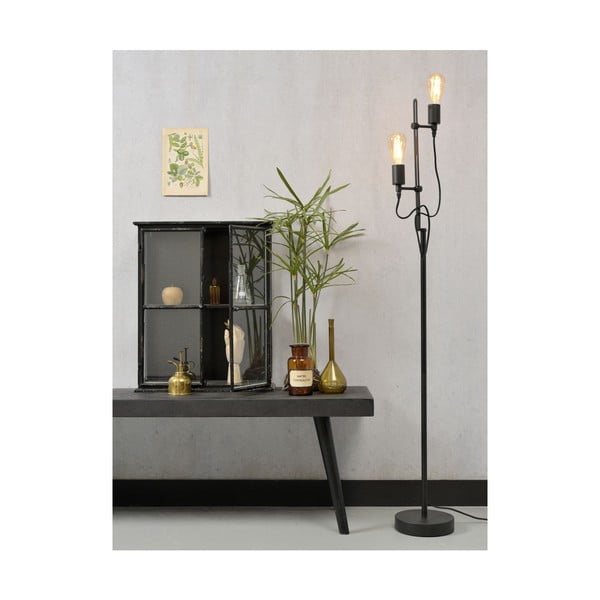 Čierna stojacia lampa s kovovým tienidlom (výška 152 cm) Seattle – it's about RoMi-image-2