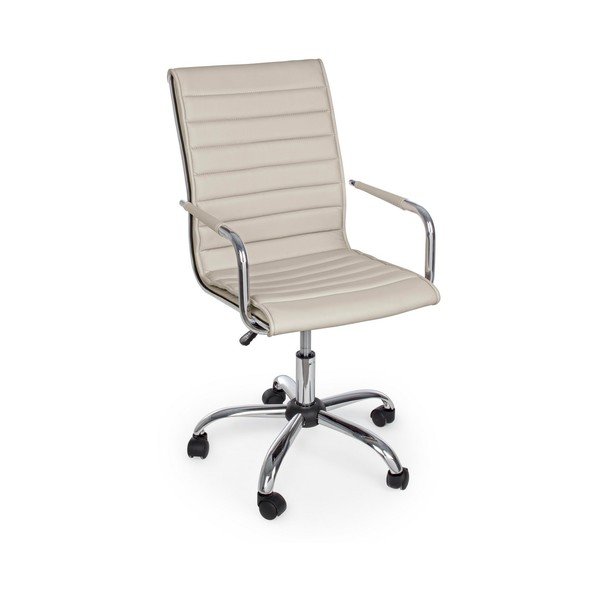 Taupe kancelárska stolička z imitácie kože Perth – Yes Everyday