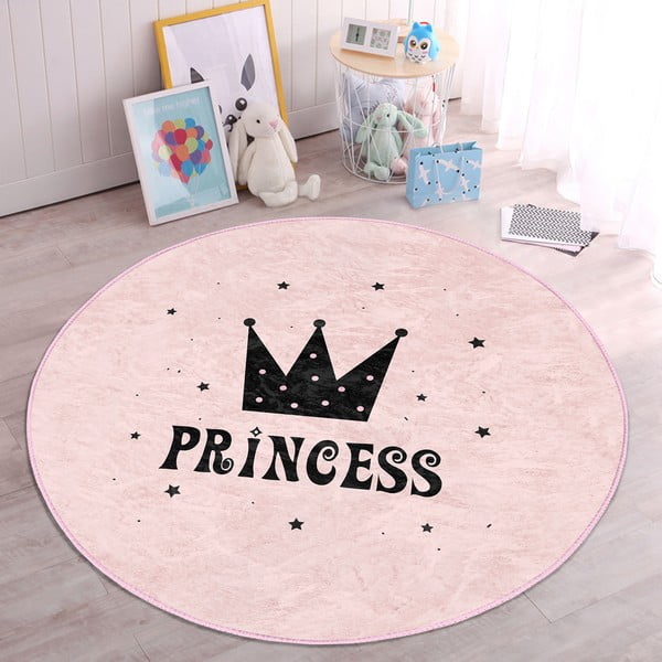 Ružový detský koberec ø 120 cm Comfort – Mila Home-image-1