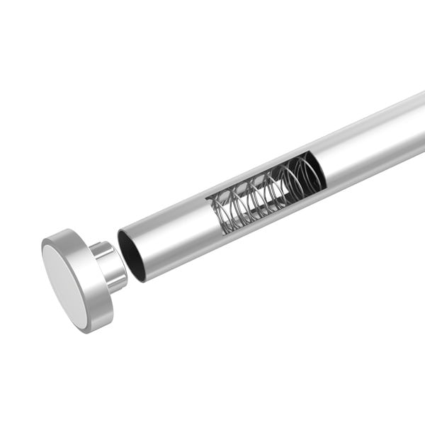 Teleskopická tyč v striebornej farbe do kúpeľne Wenko Luz, dĺžka 110-185 cm-image-4
