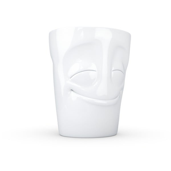 Biely spokojný porcelánový hrnček s uškom 58products, objem 350 ml-image-2