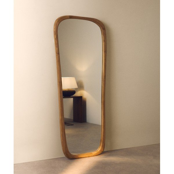 Nástenné zrkadlo s dreveným rámom 61x158 cm Alura – Kave Home-image-1