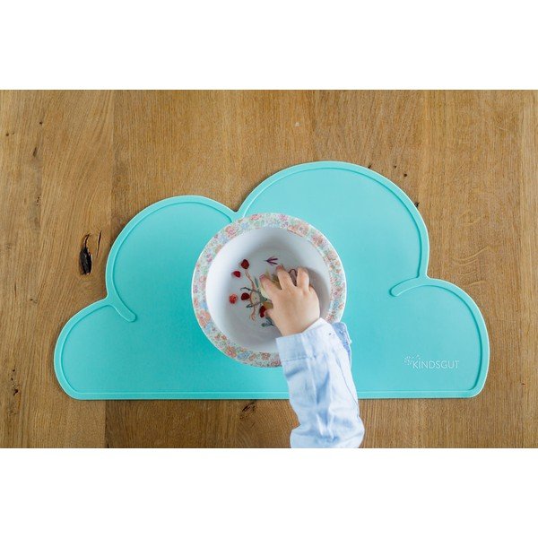 Tyrkysové silikónové prestieranie Kindsgut Cloud, 49 x 27 cm-image-3