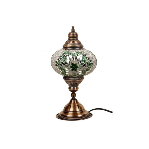 Sklenená ručne vyrobená lampa Diana Emerald, ⌀ 17 cm