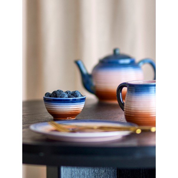 Modré/oranžové keramické misky v súprave 4 ks 110 ml Tatum – Bloomingville-image-1