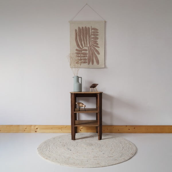 Krémový detský koberec ø 140 cm Neethu Avoine – Nattiot-image-1